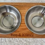 Meşe Ağacından Kişiselleştirilebilir Mama Kabı - Görsel 3