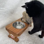 Meşe Ağacından Kişiselleştirilebilir Mama Kabı - Görsel 9