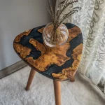 Obsidian Olive Üçgen Sehpa