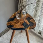 Obsidian Olive Üçgen Sehpa - Görsel 2