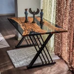 Doğal Zeytin Ağacı ve Siyah Epoksiyle Tasarlanmış Lüks Epoksi Masa - Görsel 9